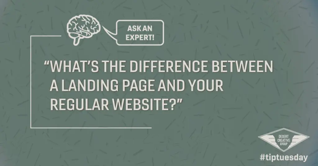What's the difference between a landing page and your regular website?