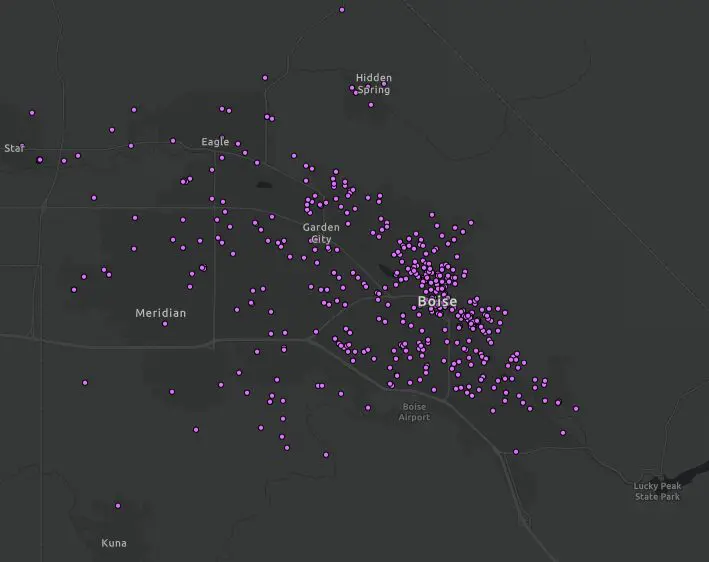 Preservation Idaho Member Map Preview
