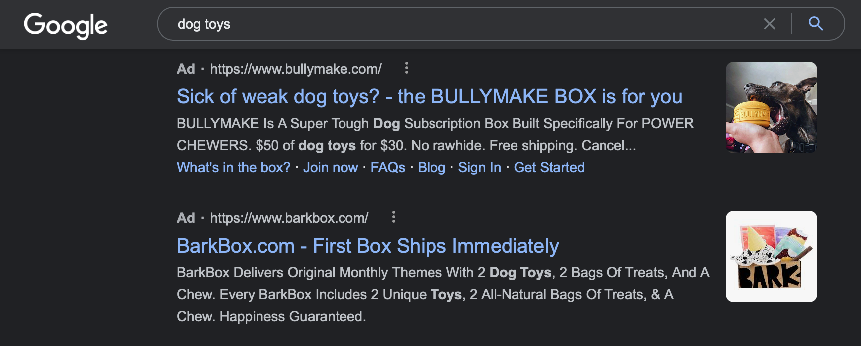 Example of a Pay-Per-Click Ad on Google's Search Results