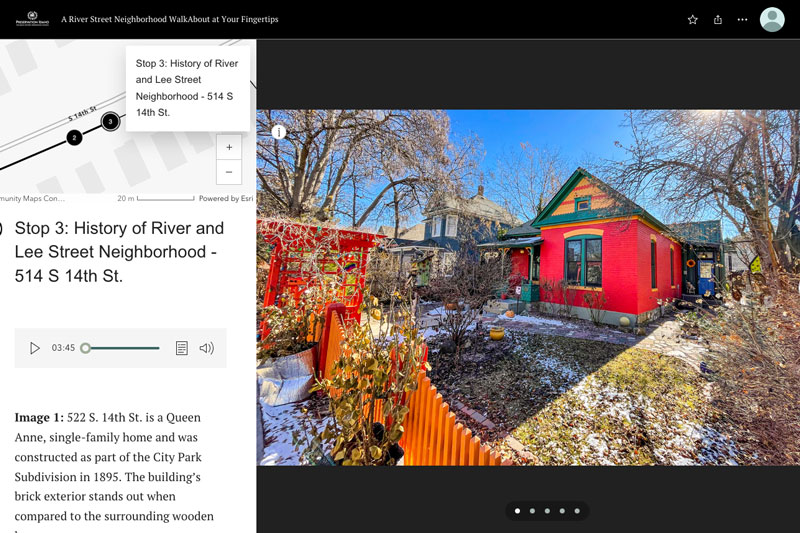 Screenshot of the preservation idaho website